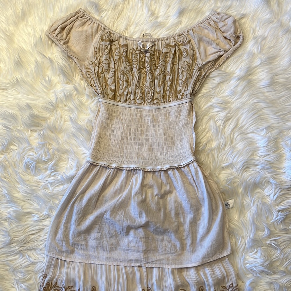 Boston Proper Bamboo Sequin Peasant Maxi Dress - Picture 13 of 15